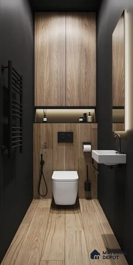 A bathroom with a large tub in the middle of the room and two sinks and two sinks on the wall next to a bathtub in front of a large window that has a wooden stool in a white